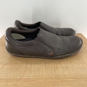 Kuru Kivi Men Sz 12.5 Wide Slip On Shoes Brown Leather Orthotic Loafers Comfort